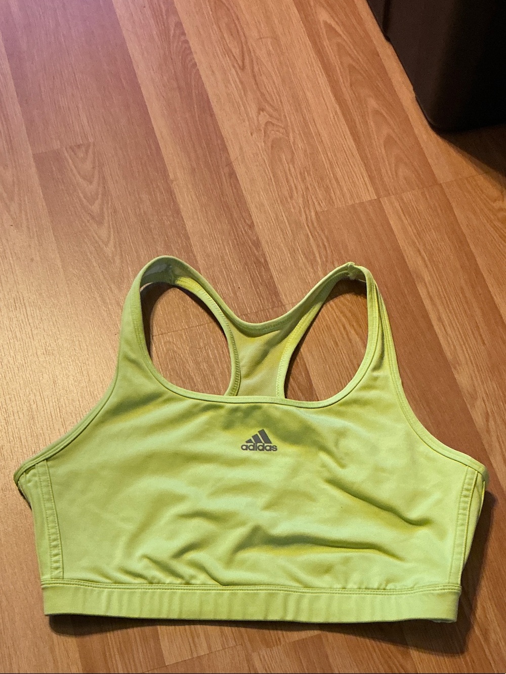 adidas Neon Yellow Racerback Sports Bra